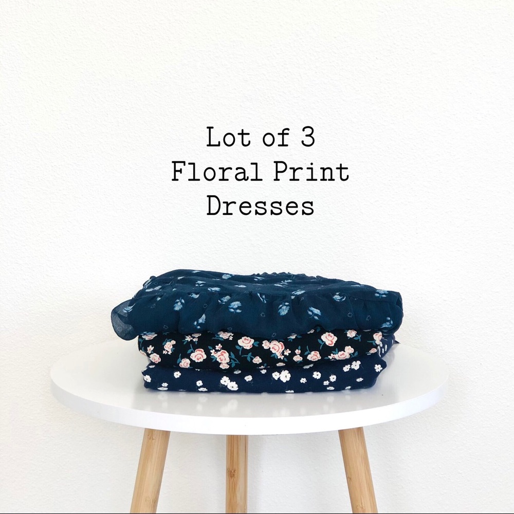 Lot of 3 Floral Print Dresses